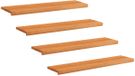 vidaXL Trapmatten - 4 stuks - Lichtbruin - 110 x 30 x 2 cm - Massief beukenhout