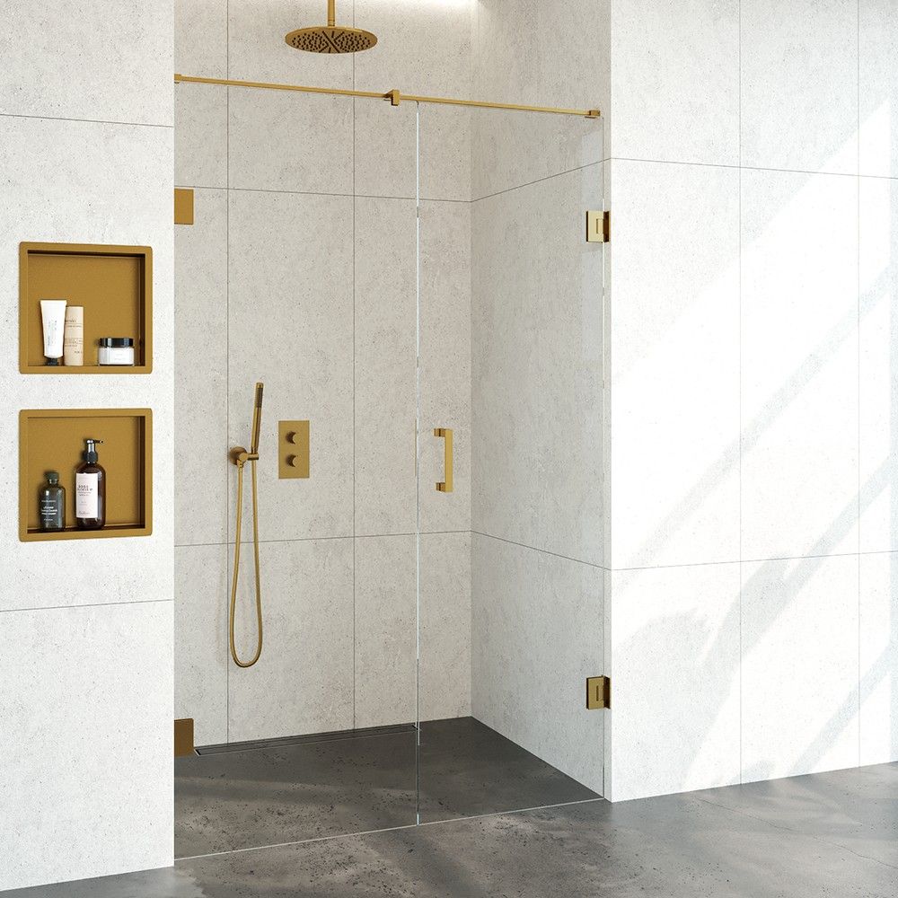 Tapo Creative profielloze nisdeur rechts 2 delig 130x200cm goud