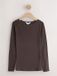 Next - Dames - Comfortabele ajourgebreide thermische top met lange mouwen voor maximale warmte - Bruin