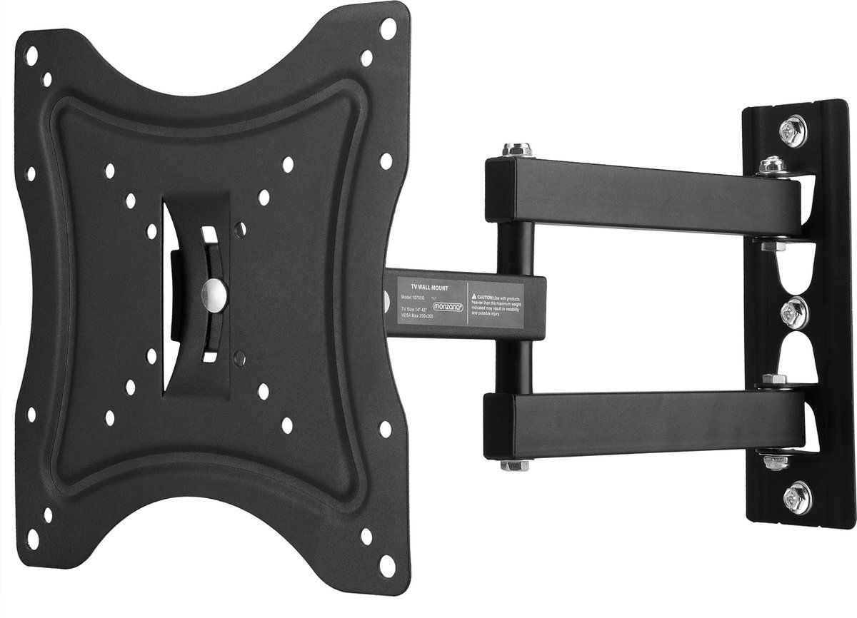 Monzana TV Muurbeugel - Draaibaar - 14-42 Inch Monitor Max. VESA 200x200