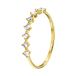Lucardi Dames Ring met zirkonia - Ring - Cadeau - 14 Karaat Goud - Geelgoud