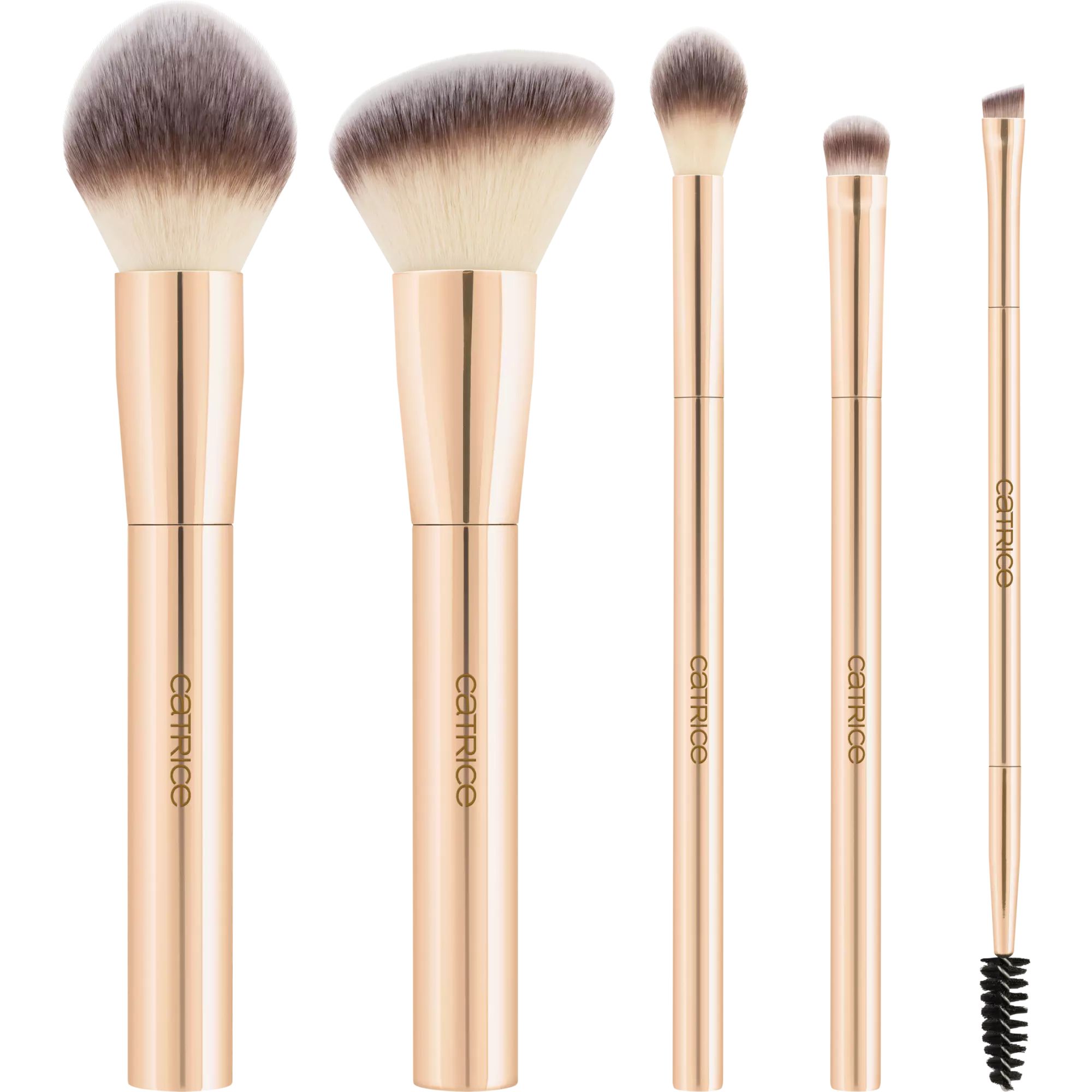 CATRICE Pro Essential Makeup Brush Set - 5 Pieces - Gold