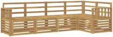 vidaXL - Bank loungeset - 5 zitplekken - Wit - Massief Acacia Hout