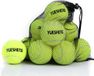 Goodivery Balle de tennis rose pour entraînement et animaux de compagnie, lot de 12 avec sac de transport
