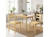 HOMCOM Lot de 2 Chaises Bambou Salle à Manger Bois Naturel