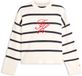 Tommy Hilfiger Gebreide Trui Dames M Katoen Beige/Rood/Zwart
