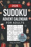 Sudoku Bookmundo Sudoku Advent Calendar for Adults: 24-Day Christmas Countdown | 144 Puzzles from Easy to Hard