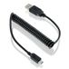 PremiumCord Spiraal USB - Micro USB verbindingskabel 0,5 m - 1,5 m