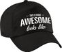 Bellatio Decorations This is what awesome looks like pet / cap zwart voor jongens en meisjes - geweldig / ongelooflijk - baseball cap - cadeau petten / caps