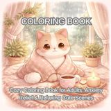 Cozy Coloring Book for Adults: Anxiety Relief & Relaxing Cute Scenes