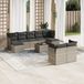 Maison Exclusive - Ensemble de jardin, composé de 10 pièces avec coussins, gris, en polyrotin