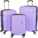 BRUBAKER Set de valises Bahamas – Set de voyage extensible en 3 pièces avec bagage à main – Valise rigide avec serrure à combinaison, 4 roues et poignées télescopiques – Trolleys en ABS (M, L, XL – Violet)
