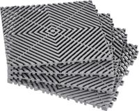 Vevor 12 x Drainage Mat Garage Vloertegels Modulair In elkaar grijpend 31x31cm