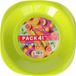 Plasticforte Verjaardag/kinderen/camping borden - 4x stuks - Dia 21 cm - limegroen - kunststof - onbreekbaar