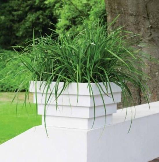 PotteryPots Plantenbak JAN Cannes-Glossy white