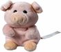 Schmoozies MBW Pluche varken/big knuffel - 11 cm boerderijdier met schermreiniger