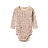 Wheat katoenen gebloemde romper - roze/beige/lichtblauw