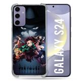 Cokitec Samsung Galaxy S24 Manga Demon Slayer zwart