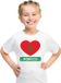 Bellatio Decorations Marokko Supporters t-shirt - kinderen - hartjes vlag - wit - korte mouwen - sport - kleding 146/152