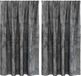 vidaXL Velvet Gordijnen 2 stuks Grijs 140 x 140 cm