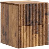 vidaXL Muurbevestigde Nachttafel Oud hout 33 x 34,5 x 40 cm
