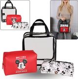 sarcia.eu Mickey Mouse Rood met witte toilettassenset met rits, 3 stuks, verschillende maten