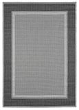 andiamo In- en outdoor tapijt, Arizona weerbestendig en waterdoorlatend, plat weefsel, 240 x 340 cm, antraciet, rand