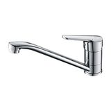 Ibergrif M14450 Keukenkraan, 360° Draaibare Keukenkraan, Mengkraan Voor Spoelbakken, Chroom, Zilver