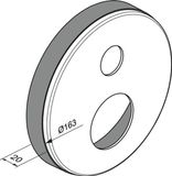 Ideal Standard Afstandframe Easy-Box rond Silk Black, A6677XG