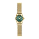 Pierre Lannier Horloge Pya Vrouwen Polshorloge Analoog Quartz Groen/Goudkleurig Staal Mineraalglas 20 mm