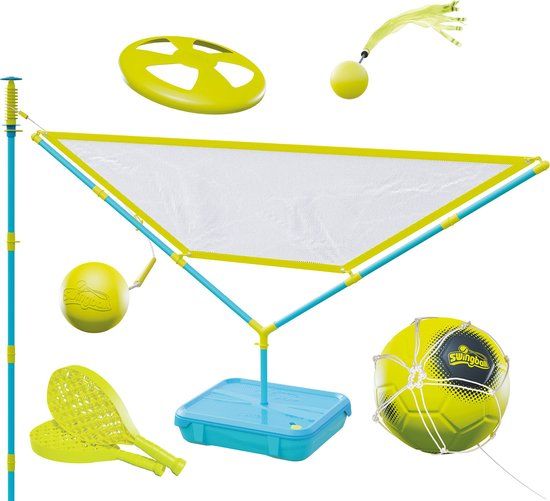 Swingball 5-in-1 Multiplay All Surface Speelset - Blauw/Geel