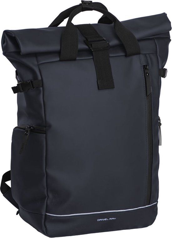 Daniel Ray Central Rolltop Laptoprugzak Waterproof XL - Spat Waterdicht - Marine Donker Blauw