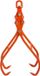 Merkloos / Sans marque Halter Houten Klauwhaak, 91,4 Cm Lange Houten Grijper met 4 Klauwen, Roterende Stalen Houten Hijstang, Adelaarsklauwontwerp, Laadvermogen 1500 Kg voor Tractoren, Terreinvoertuigen, Vrachtwagens, Vorkheftrucks