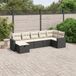 Maison Exclusive - Ensemble de meubles de jardin 7 pièces avec canapé et coussins, noir, en polyrotin