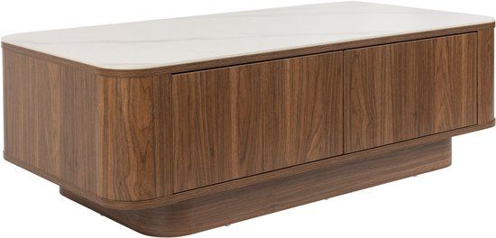 Housecraft Living Almira Ladekast Hout/Marmerlook Walnootkleur - Bruin