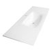 Saniclass Furiosa wastafelblad 120cm finestone enkele wasbak midden 1 kraangat hoogglans Wit