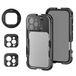 NEEWER 16 Pro Max Cage, video-stabilisator voor telefoon, compatibel met iPhone 16 Pro Max met filteradapter, 67 mm, backplate lens 17 mm, lensadapter T-mount, compatibel met Moment, PA074