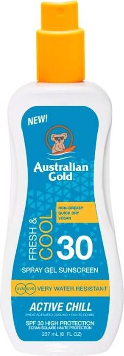 Australian Gold Sunscreen Spf30 X-treme Sport Spray Gel Active 237 ml