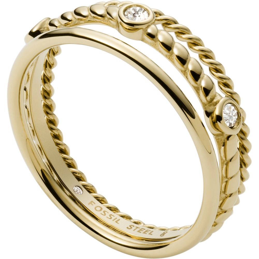 Fossil Damesring Edelstaal goud Ring