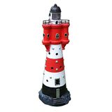 XL LED Solar Vuurtoren 50 cm Tuin Decoratie Speel Rood Wit Tuindecoratie Verlichting met schemeringssensor Zonneverlichting Tuindecoratie