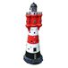 XL LED Solar Vuurtoren 50 cm Tuin Decoratie Speel Rood Wit Tuindecoratie Verlichting met schemeringssensor Zonneverlichting Tuindecoratie