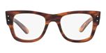 Ray-ban Mega Wayfarer Rx 0840v Lunettes de vue unisexe havane géométrique 51mm