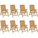 Maison Exclusive - Fauteuils pliants inclinables, 8 pièces, en bois massif de teck