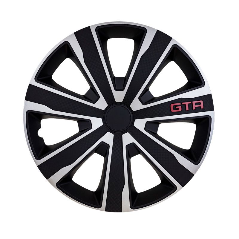 4-Delige J-Tec set GTR Carbon 14-inch zilver/zwart