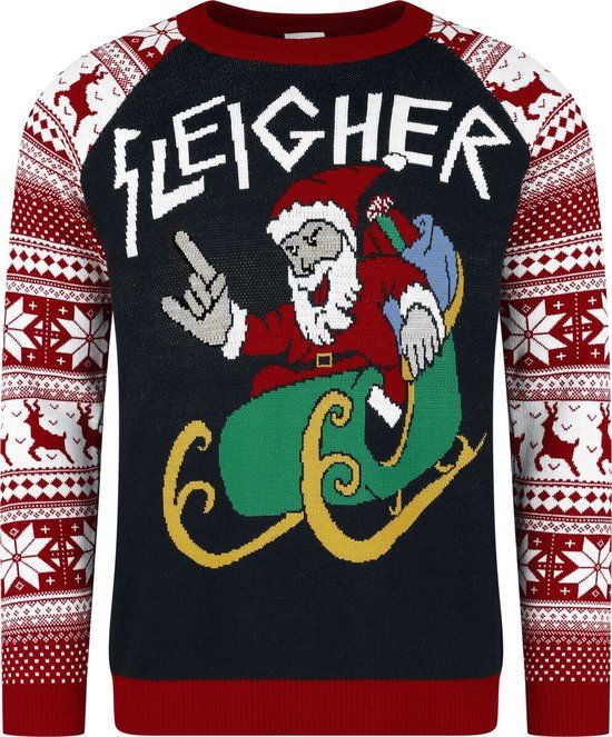 Ugly Christmas Sweater Sleigher Santa Heren Christmas jumper - meerkleurig - 3XL