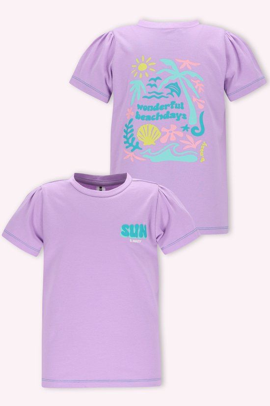 B.Nosy Y602-5409 Meisjes T-Shirt lila - Maat 104