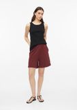 s.Oliver - Vrouwen - Jersey shorts met vlamgarenstructuur - Bordeaux - Maat 32