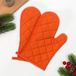 Azomor® Set van twee lange katoenen ovenwanten met anti-slip voor veilig koken - Oranje