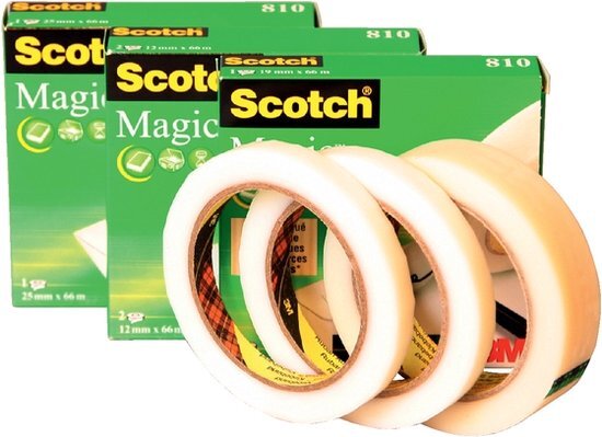 Scotch Onzichtbaar plakband magic 810 12mmx66m