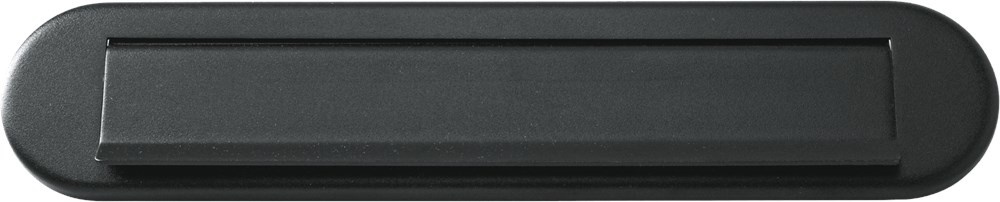 Oxloc Briefplaat Geveerd RVS Zwart Afgerond 350X73mm / 275X40mm - 1219635